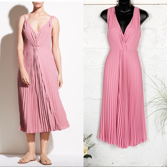 Vince Twist Front Pleated Midi Dress - Picture 7 of 16